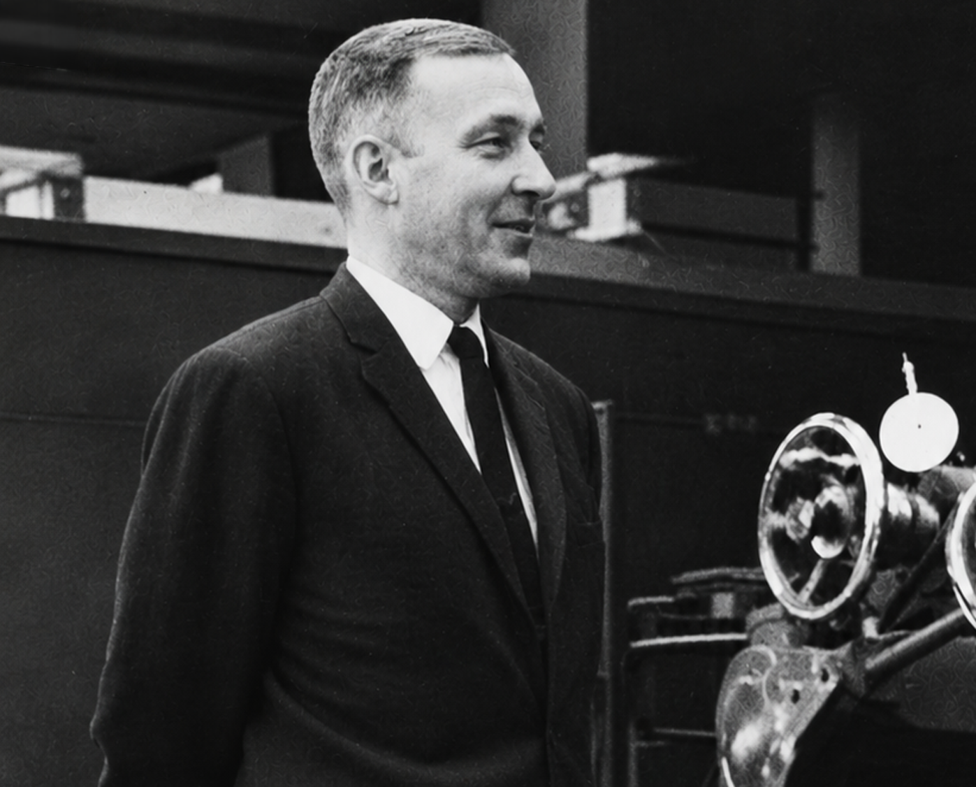 Haakon Ameln at the opening of Nesbyen Factory in 1971, as the leader of the Plastic department.