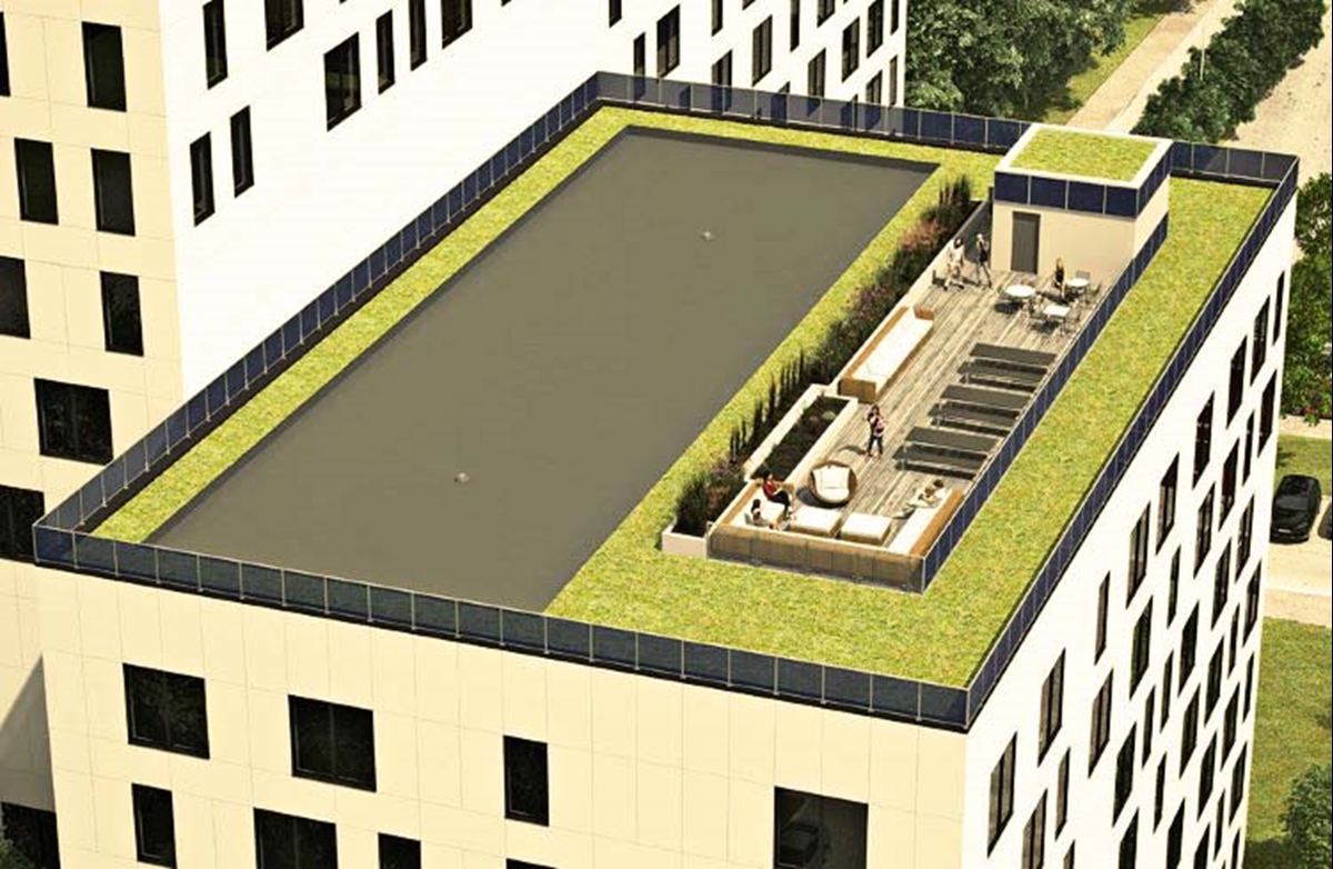 Surface water management on roofs